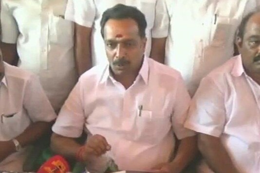 File photo of AIADMK minister MR Vijayabhaskar. (ANI)