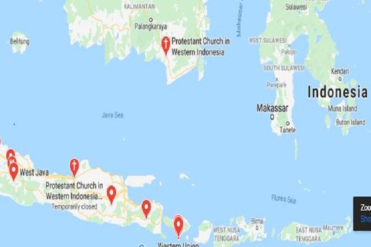 Map representation of the quake-hit region.