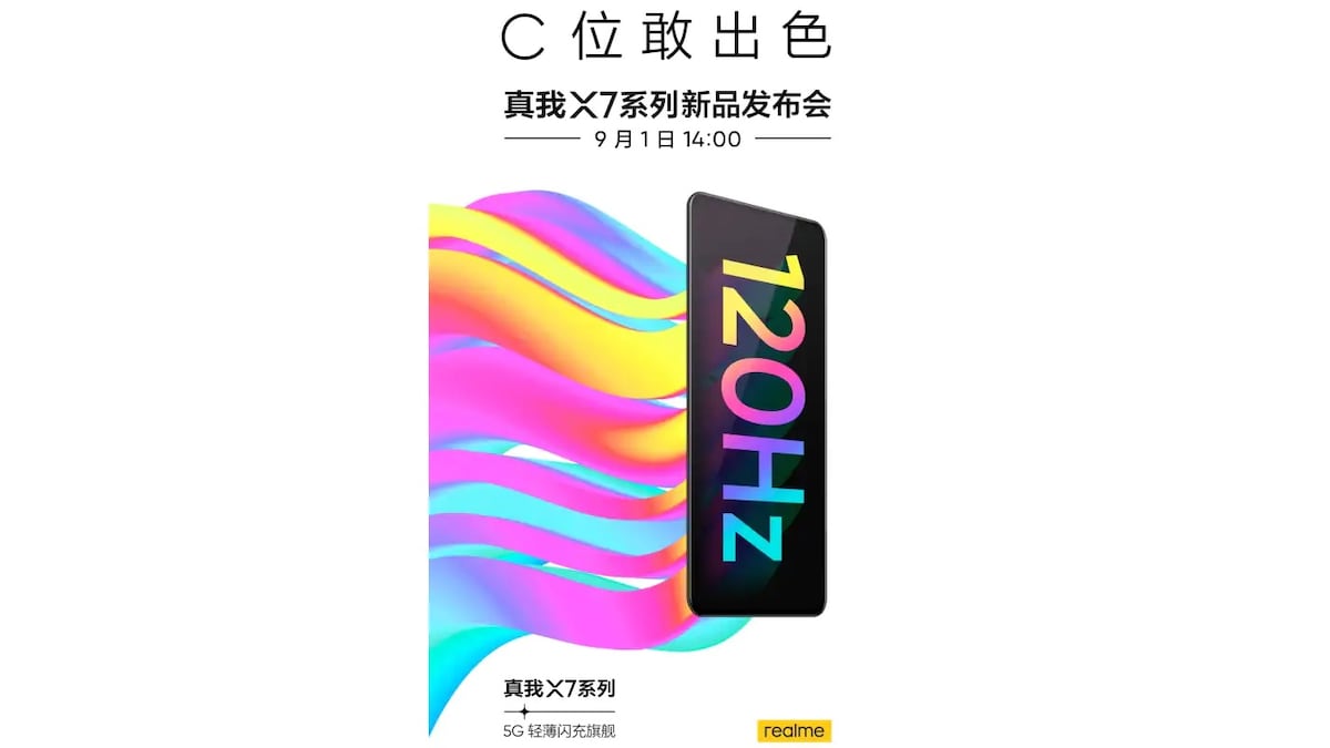 Realme X7, X7 Pro With 120Hz AMOLED Display to Launch on September 1