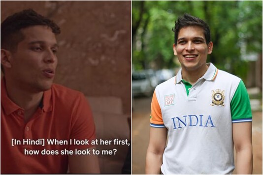Combination photograph of Pradhyuman in the show  Indian matchmaking(L) and photograph shared on Humans of Bombay.