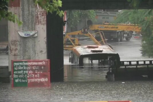 Waterlogging due to incessant rains in Delhi.