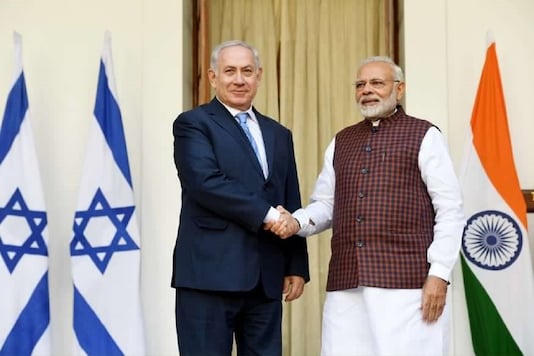 A file photo of Israeli Prime Minister Benjamin Netanyahu with Indian counterpart Narendra Modi. (Twitter/IsraeliPM)