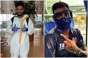 IPL 2020: Cricketers Wear Full Hazmat Suit, Face Shield & Gloves as They Leave for UAE