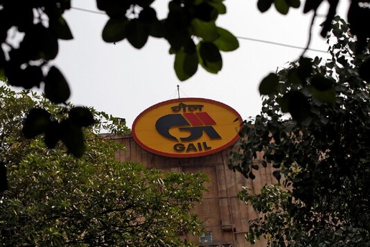 The logo of India's state-owned natural gas utility GAIL (India) Ltd is pictured on its corporate office building in New Delhi, India, April 26, 2018. REUTERS/Adnan Abidi/File Photo