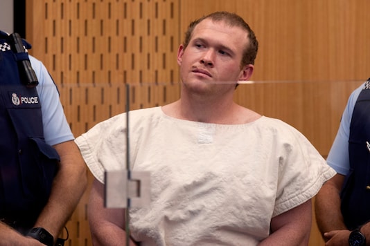 FILE - In this March 16, 2019, file photo, Brenton Harrison Tarrant, the man charged in the Christchurch mosque shootings, appears in the Christchurch District Court, in Christchurch, New Zealand. (Mark Mitchell/Pool Photo via AP, File) FILE - In this March 16, 2019, file photo, Brenton Harrison Tarrant, the man charged in the Christchurch mosque shootings, appears in the Christchurch District Court, in Christchurch, New Zealand. (Mark Mitchell/Pool Photo via AP, File)