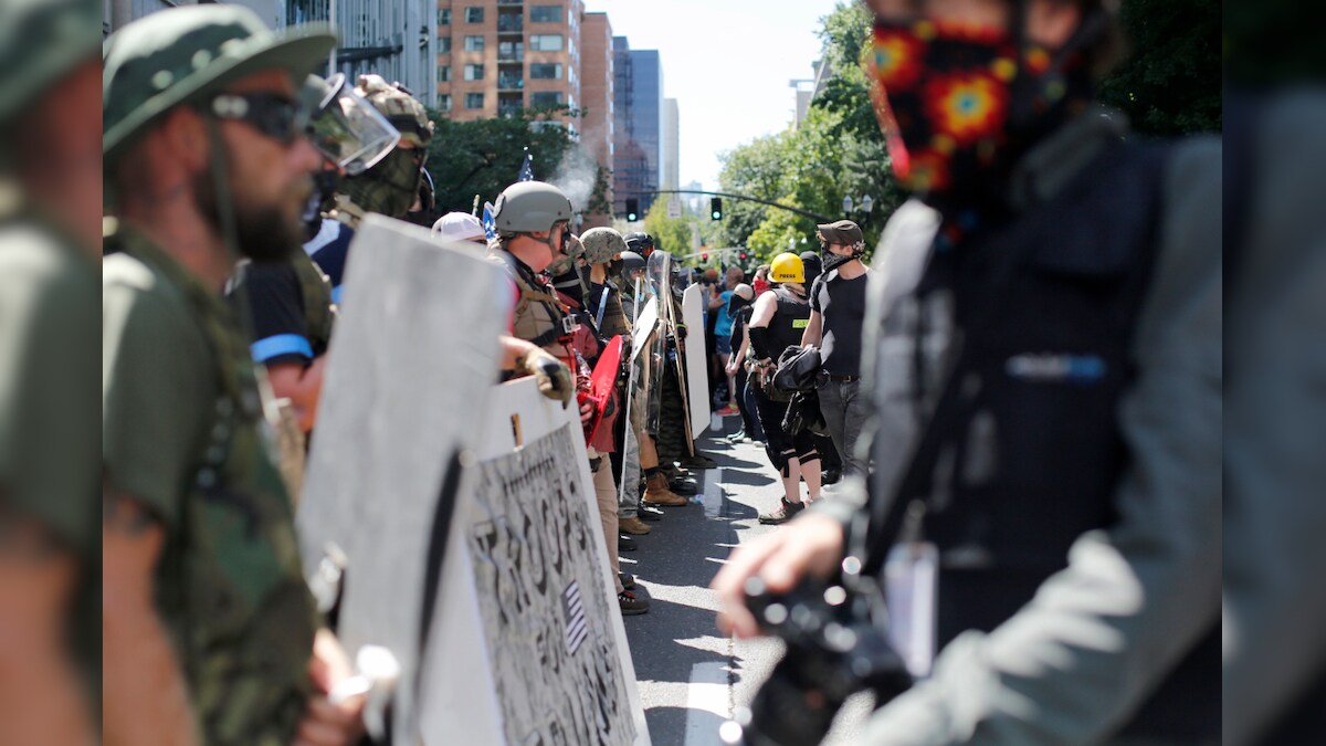 Riot Declared Outside Portland Public Safety Building, Police Force Protesters Away