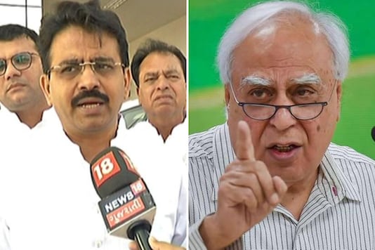 Rajiv Satav and Kapil Sibal Rajiv Satav and Kapil Sibal