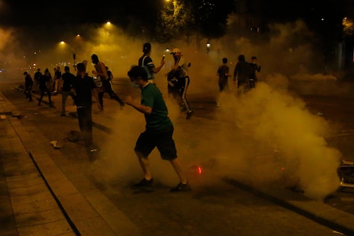 PSG fans clashed with Police in Paris. (Photo Credit: AP)
