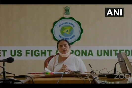 West Bengal CM Mamata Banerjee at the opposition meet on Wednesday. (Twitter/ANI)