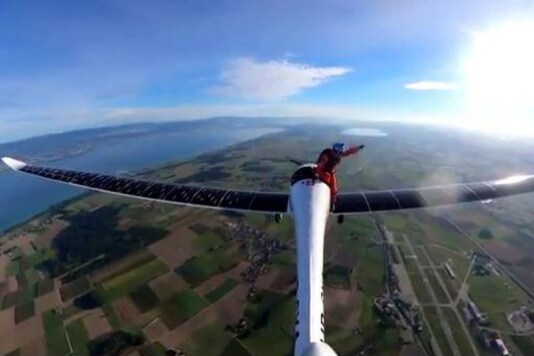Video grab of world's first solar dive. 
(Credit: Reuters/ Twitter)