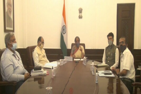 A briefing after the GST Council Meet on Thursday. (Image credit: Twitter@FinMinIndia)