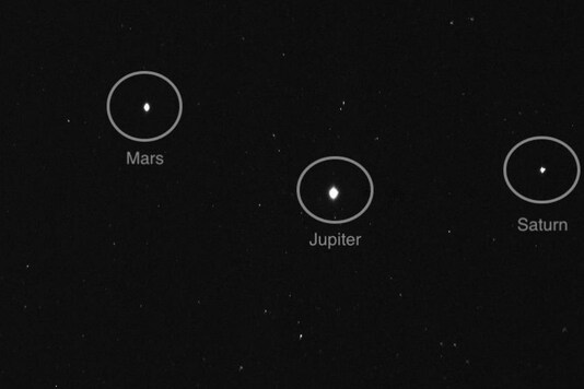 Mars captured by UAE's Hope Mission.
(Credit: Twitter/HH Sheikh Mohammed)
Mars captured by UAE's Hope Mission.
(Credit: Twitter/HH Sheikh Mohammed)