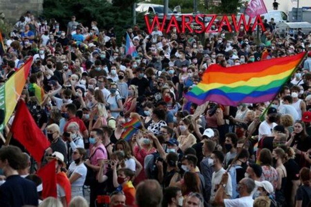 Thousands protest in Poland demanding release of LGBT activist