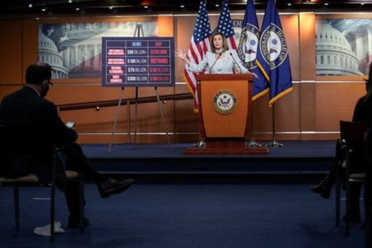Trump says ready to move on coronavirus aid, blames Democrats for holdup