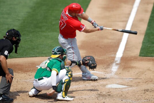 Trout Drives In 3 As Angels Beat Athletics 4-3