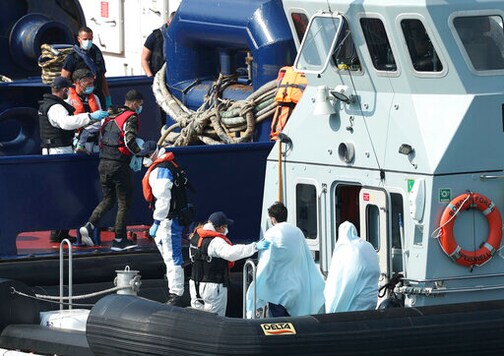 UK flies air force plane over Channel amid migrant crossings