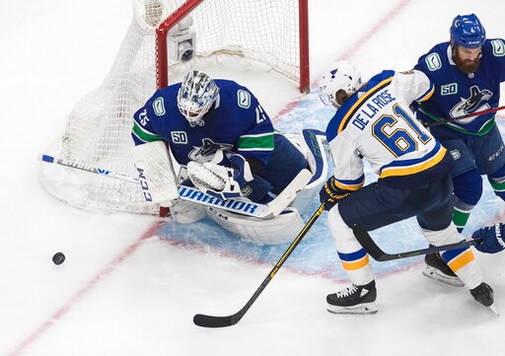 Canucks Blitz Binnington, Eliminate Blues 6-2 In Game 6