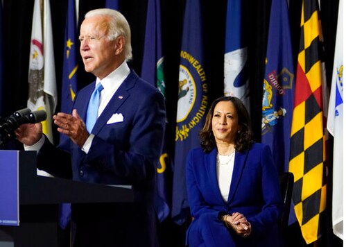 AP FACT CHECK: Trump skews record on Biden-Harris, economy