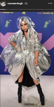 Ranveer Singh Approves of Lady Gaga's Style Game at MTV VMAs