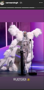 Ranveer Singh Approves of Lady Gaga's Style Game at MTV VMAs