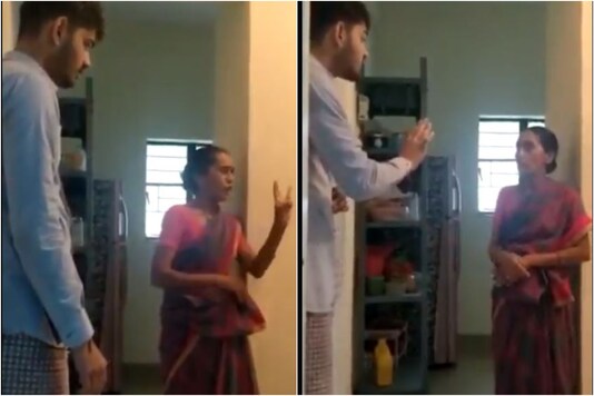 Even though the men tried to convince her, the woman seemed far from agreeing with them.
