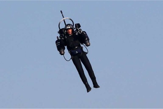 American authorities were probing pilots' reports that they saw a man flying a jetpack. Credits: AFP