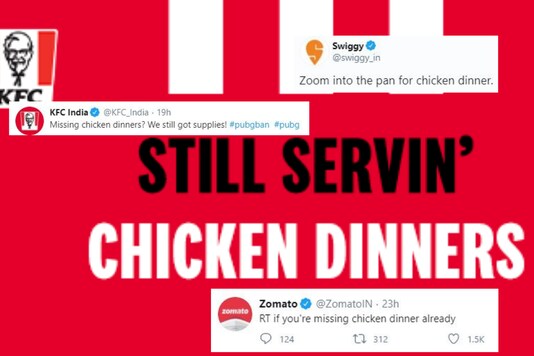 Swiggy Zomato, KFC, Oven Story were some of the brands who made pun to roll out offers after PUBG ban. Swiggy Zomato, KFC, Oven Story were some of the brands who made pun to roll out offers after PUBG ban.