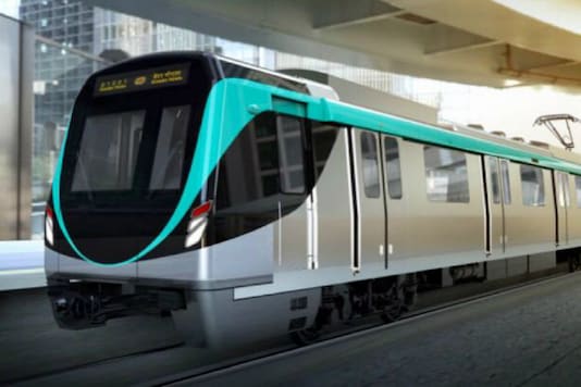 The NMRC said passengers shall maintain adequate social distance, both at the stations and within Metro coaches. (File photo of the Aqua Line of Noida Metro.)