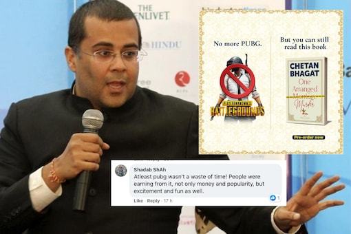 Chetan Bhagat recently shared a PUBG meme to promote his new book 'One Arranged Murder' | Image. credit: Reuters/Facebook/