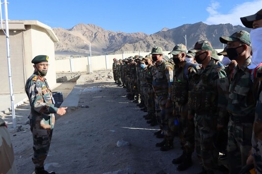 Chief of Army Staff MM Naravane in Ladakh. (News18)