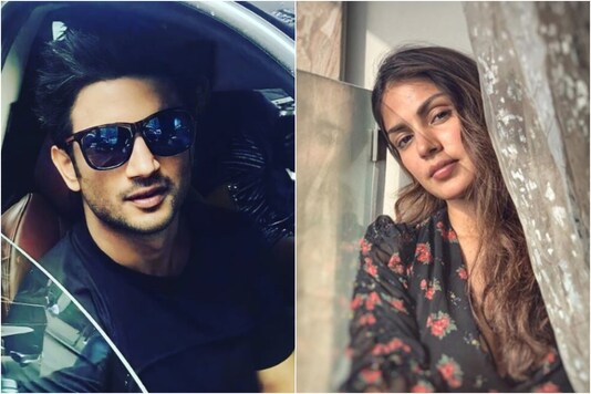 Sushant Singh Rajput (L), Rhea Chakraborty