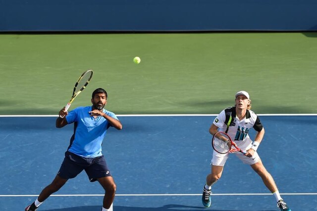 Rohan Bopanna (L) and Denis Shapovalov lost in US Open quarter-finals. (Photo Credit: Indian Tennis Daily Twitter)