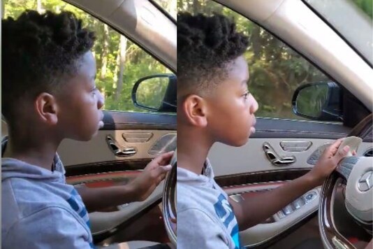 PJ Brewer-Laye, 11, drove his grandmother's Mercedes. Credits: Facebook 