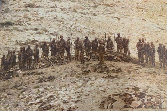 Chinese soldiers armed with stick machetes during their deployment along the LAC in Eastern Ladakh sector.

