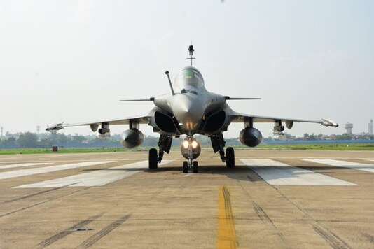At 10am on Thursday, Rafale aircraft will be formally inducted into 
the Indian Air Force
 at the Air Force Station in Ambala. (Photo: DD/Twitter)