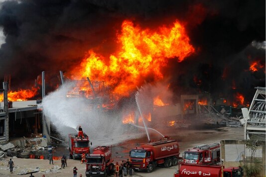 Huge Fire Erupts at Beirut Port's Duty-Free Zone Month After Massive Blast Destroyed Lebanese Capital