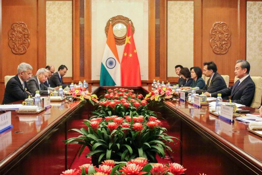 File photo of External Affairs Minister S Jaishankar’s bilateral meeting with Chinese foreign minister Wang Yi in Beijing, on August 12, 2019. (PTI)