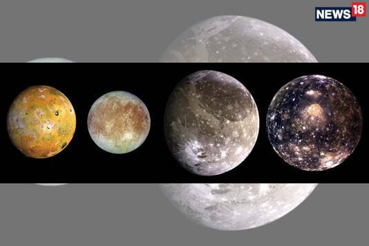 Jupiter's four largest moons: Io, Europa, Ganymede and Callisto. (Image: NASA)