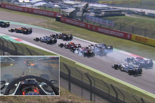 Formula One collision (Photo Credit: Twitter)