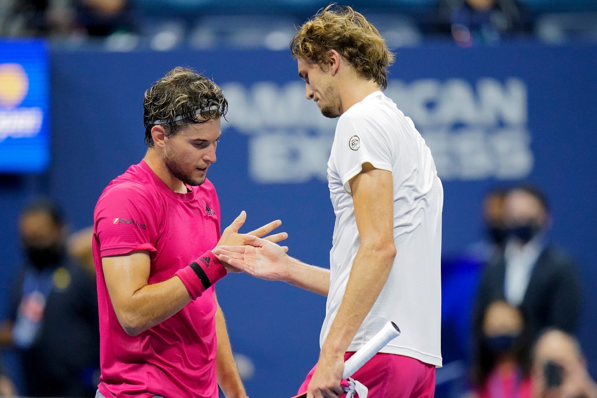 Us Open Dominic Thiem Alexander Zverev S Unique Handshake Hug At Net Shows Their Friendship