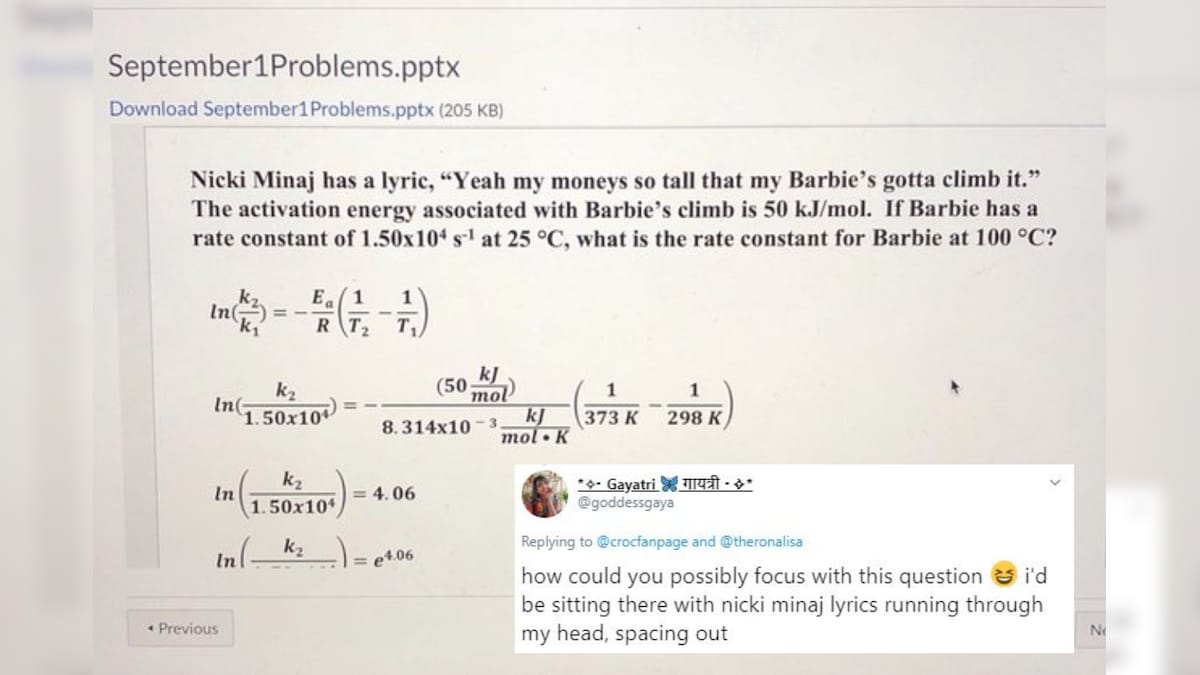 Nicki Minaj Inspires Chemistry Professor Channel His 'Inner Barb' into Science Question. Can You Solve it?