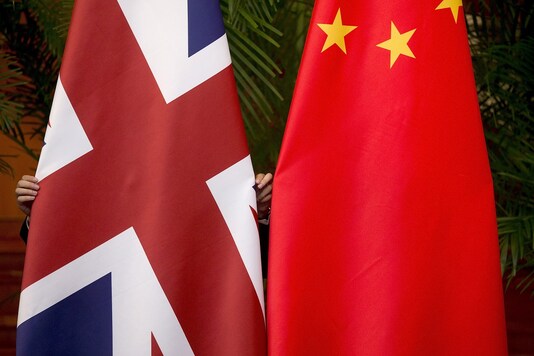 File photo of UK and China flags