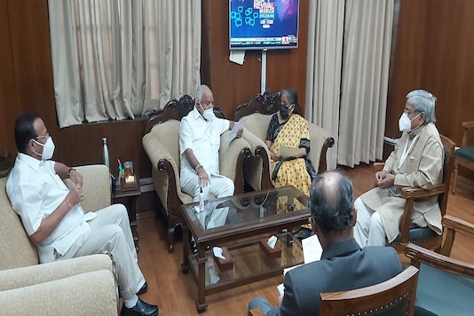 Karnataka Chief Minister B S Yediyurappa shared this picture on his Twitter handle. Karnataka Chief Minister B S Yediyurappa shared this picture on his Twitter handle.