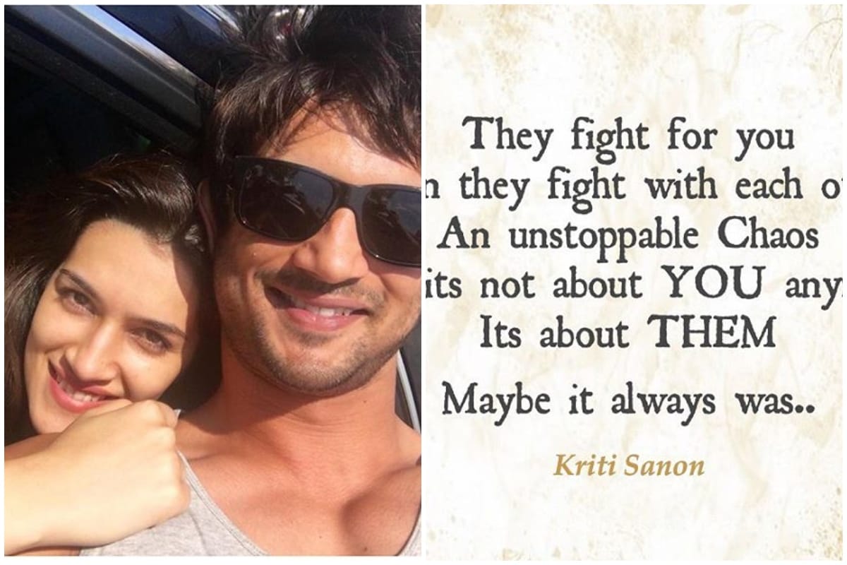Its Not About You Anymore Kriti Sanon Seems To Hint At Sushant Singh