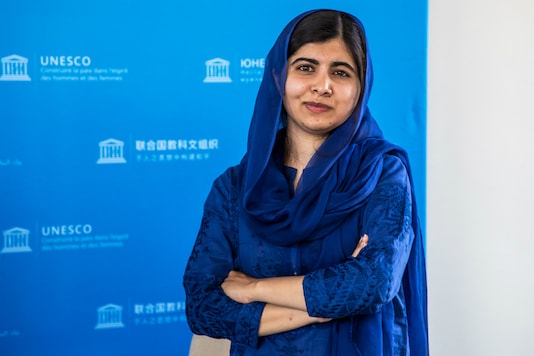 Nobel Peace Prize laureate Malala Yousafzai poses for photographs. (Reuters)  