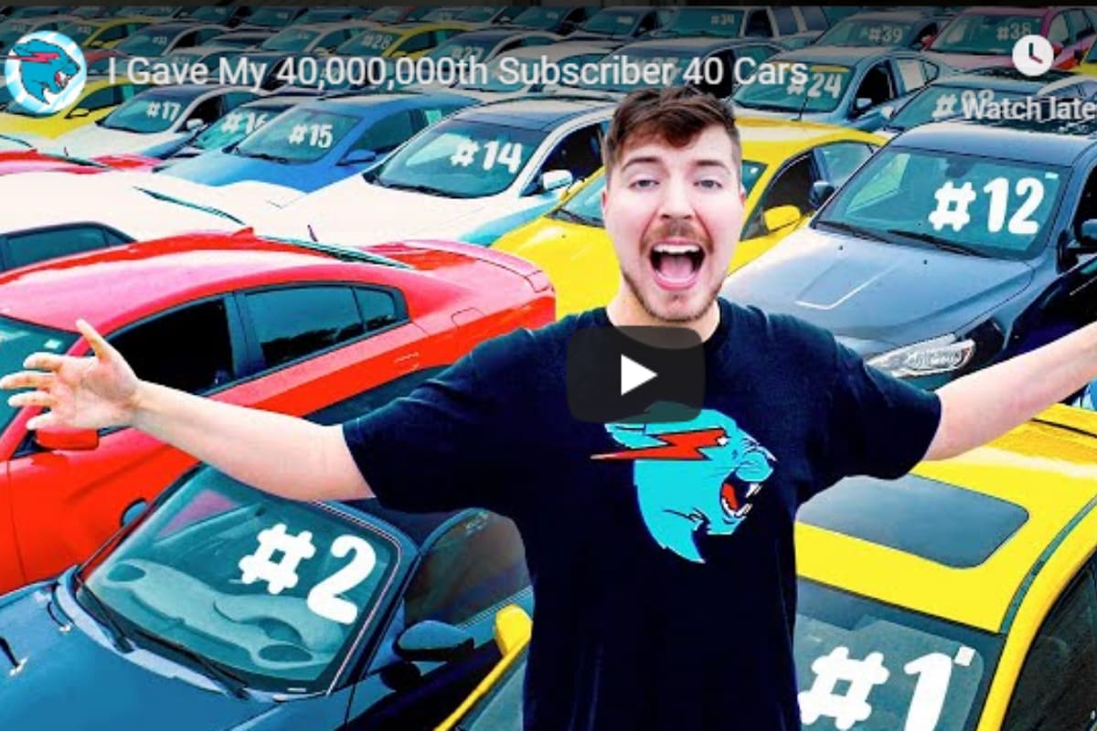 YouTuber MrBeast Celebrates 40 Million Subscribers by Giving Away 40