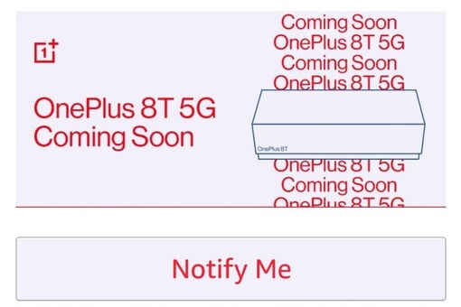 OnePlus 8T teaser on Amazon. 