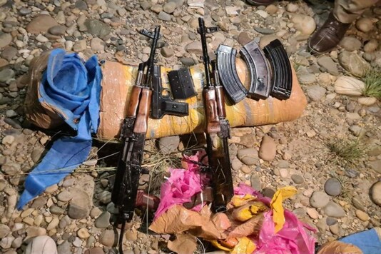 The ammunition air-dropped in a village in Akhnoor. (Twitter/ANI)