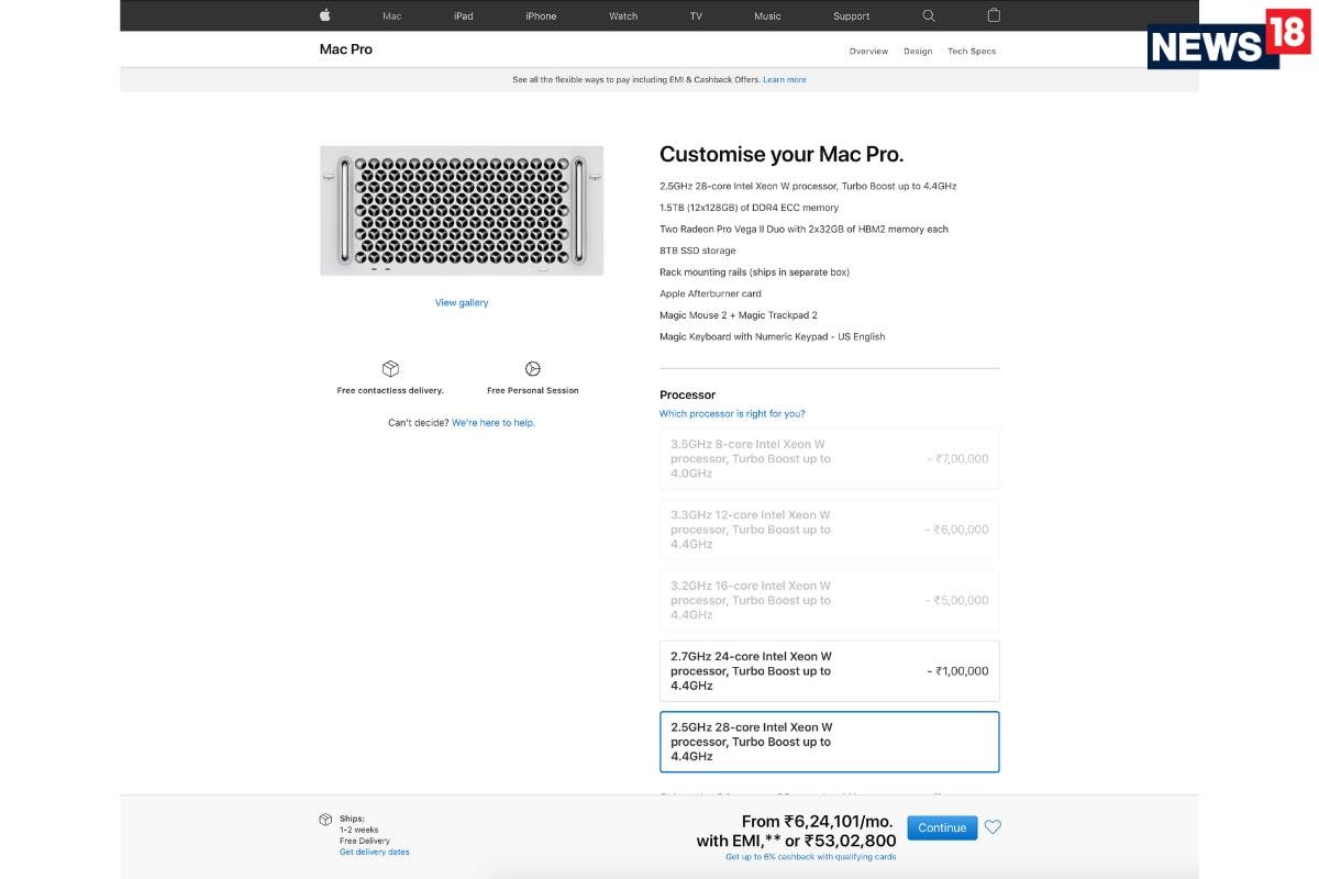 Rs 53 02 800 The Most Expensive Thing On The Apple India Online Store Is A Super Configured Mac Pro