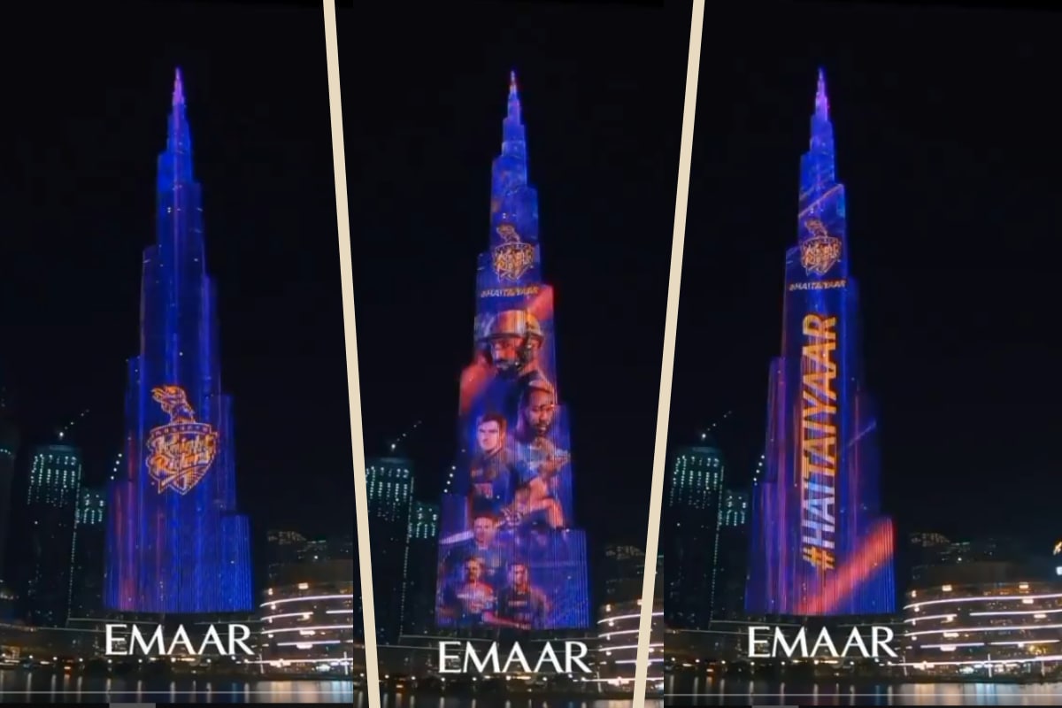 IPL 2020: Burj Khalifa Lights up in Kolkata Knight Riders Colours Ahead of Tournament Opener